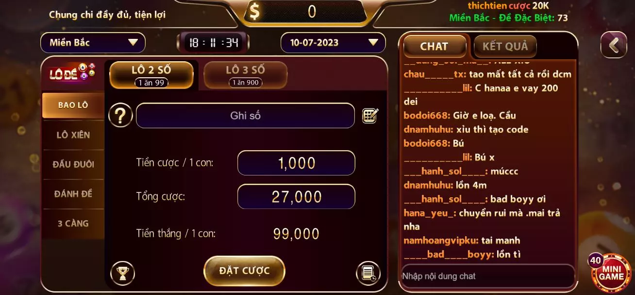 Giới thiệu lô đề miền Bắc tại Nohuclub