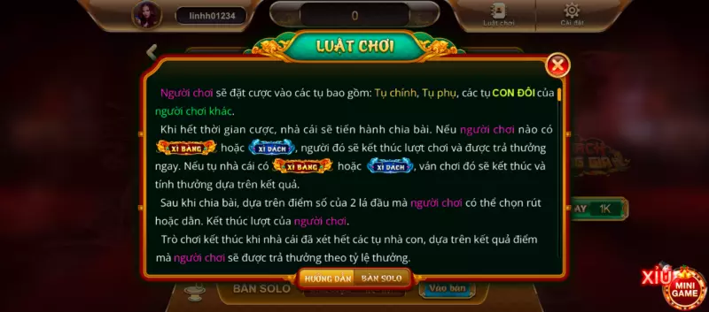 Hướng dẫn mẹo chơi chi tiết Xì dách hoàng tộc Nohuclub
