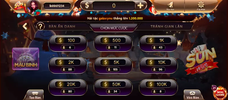 Làm sao để đánh game bài Mậu binh Nohuclub   thắng lớn?