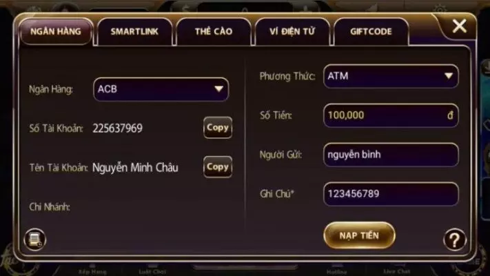 Để thực hiện việc rút tiền từ tài khoản cá độ Nohuclub một cách thuận lợi