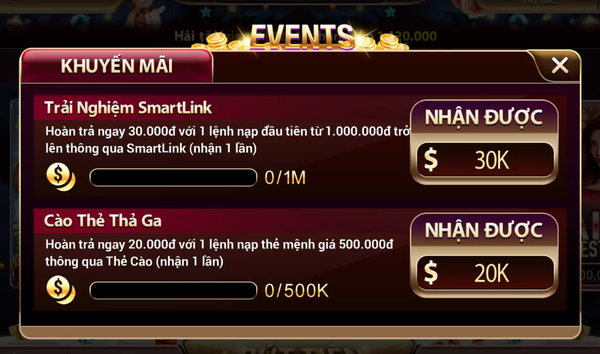 Trải nghiệm ưu đãi hoàn trả 20K khi nạp 500K qua thẻ cào tại Nohuclub