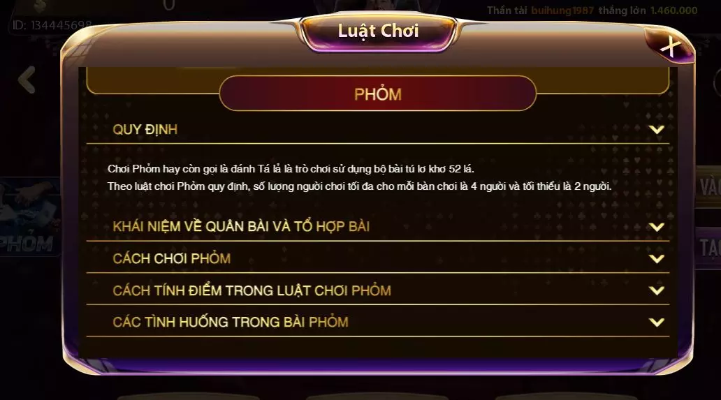 Nằm lòng các thuật ngữ trong game bài phỏm tại Nohuclub